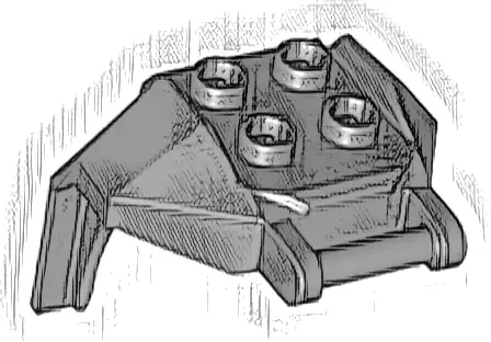 Large Figure Armor, Chest with 4 Studs and Bar Handle