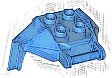 Large Figure Armor, Chest with 4 Studs and Bar Handle