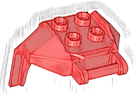 Large Figure Armor, Chest with 4 Studs and Bar Handle