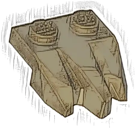 Plate, Modified 1 x 2 with 3 Claws / Rock Fingers