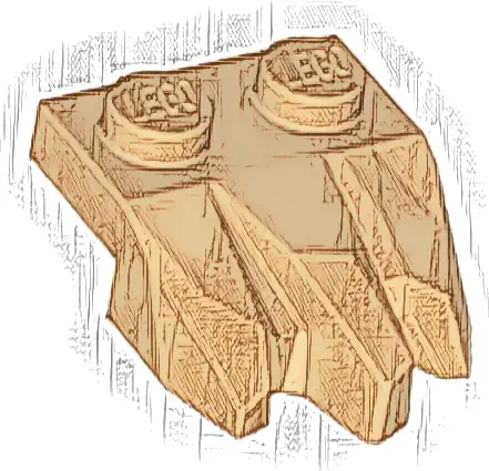 Plate, Modified 1 x 2 with 3 Claws / Rock Fingers