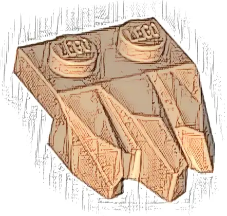 Plate, Modified 1 x 2 with 3 Claws / Rock Fingers