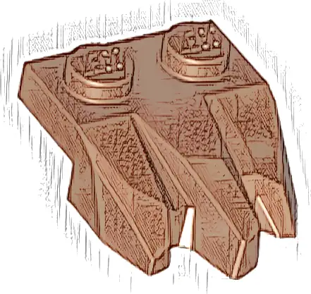 Plate, Modified 1 x 2 with 3 Claws / Rock Fingers