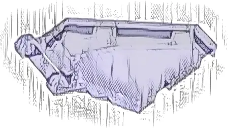 Windscreen 6 x 4 x 1 Hexagonal with Bar Handle