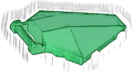 Windscreen 6 x 4 x 1 Hexagonal with Bar Handle