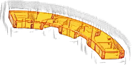 Tile, Round Corner 4 x 4 Macaroni