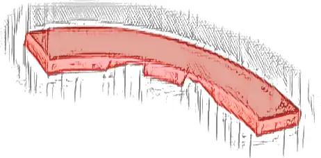 Tile, Round Corner 4 x 4 Macaroni