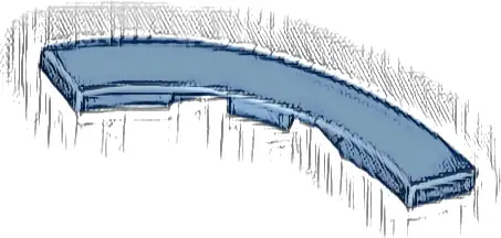 Tile, Round Corner 4 x 4 Macaroni