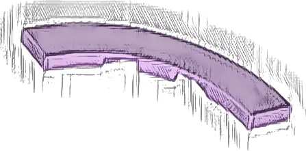 Tile, Round Corner 4 x 4 Macaroni