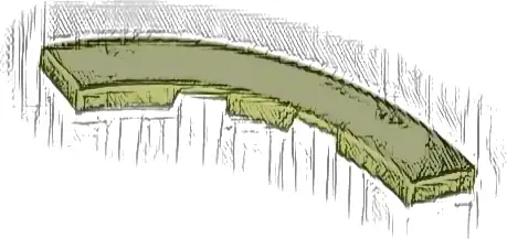 Tile, Round Corner 4 x 4 Macaroni