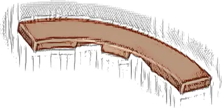 Tile, Round Corner 4 x 4 Macaroni