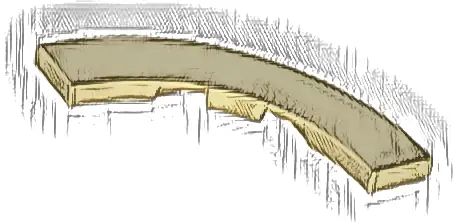 Tile, Round Corner 4 x 4 Macaroni