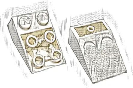 Slope, Inverted 33 3 x 2 with Hollow Round Bottom Tube