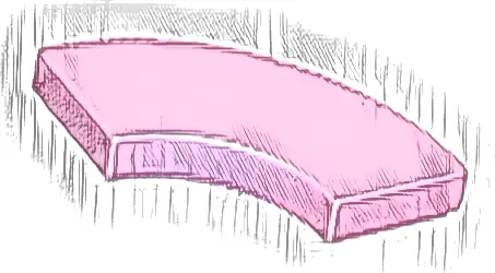 Tile, Round Corner 2 x 2 Macaroni