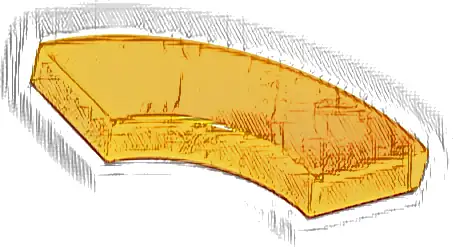 Tile, Round Corner 2 x 2 Macaroni