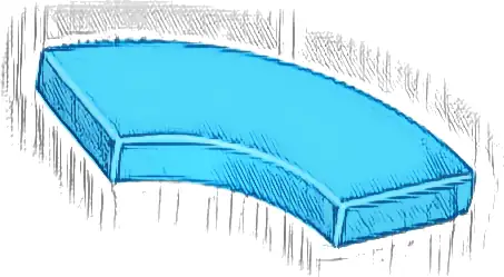 Tile, Round Corner 2 x 2 Macaroni