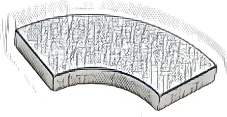 Tile, Round Corner 2 x 2 Macaroni