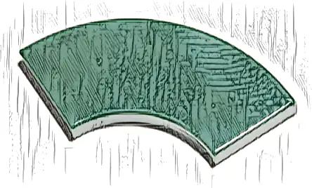 Tile, Round Corner 2 x 2 Macaroni