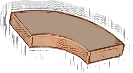 Tile, Round Corner 2 x 2 Macaroni