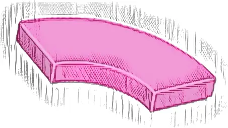 Tile, Round Corner 2 x 2 Macaroni