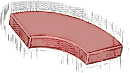 Tile, Round Corner 2 x 2 Macaroni
