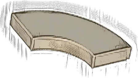 Tile, Round Corner 2 x 2 Macaroni