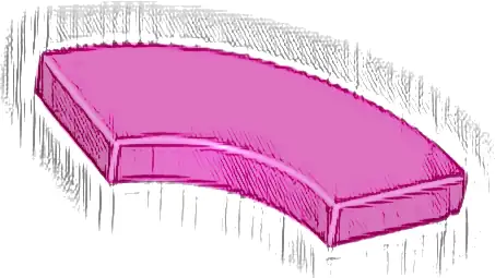 Tile, Round Corner 2 x 2 Macaroni