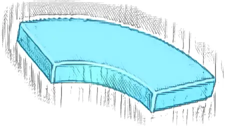 Tile, Round Corner 2 x 2 Macaroni