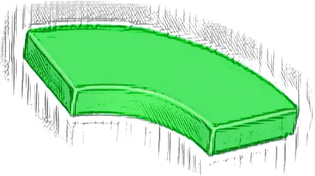 Tile, Round Corner 2 x 2 Macaroni