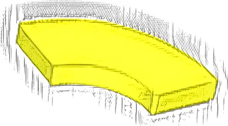 Tile, Round Corner 2 x 2 Macaroni
