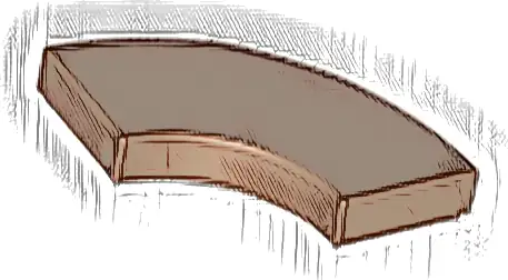 Tile, Round Corner 2 x 2 Macaroni