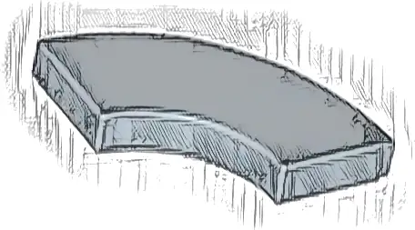 Tile, Round Corner 2 x 2 Macaroni