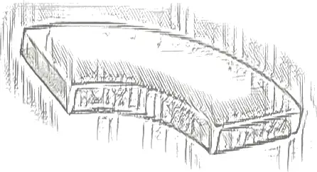 Tile, Round Corner 2 x 2 Macaroni