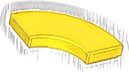 Tile, Round Corner 2 x 2 Macaroni