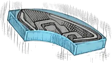 Tile, Round Corner 2 x 2 Macaroni with Black and Silver Ford GT Headlight Pattern Model Right Side