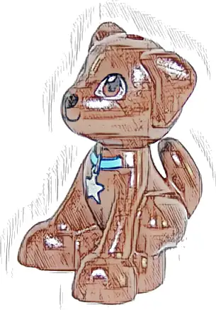 Dog, Friends, Puppy, Sitting with Black Nose and Medium Azure Collar with Silver Star Tag Pattern (Dash / Scout)