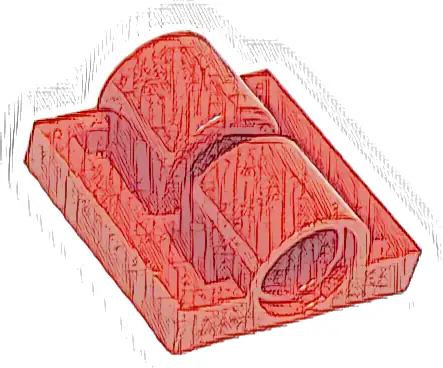 Plate, Modified 2 x 2 with Pin Holes