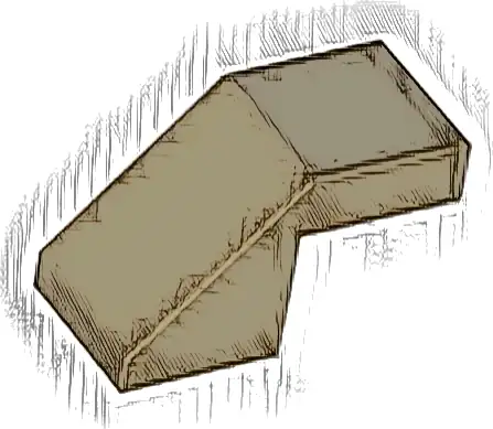 Slope 45 2 x 1 with Cutout without Stud