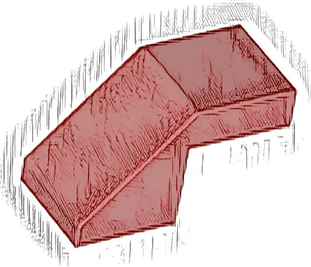 Slope 45 2 x 1 with Cutout without Stud