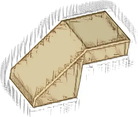 Slope 45 2 x 1 with Cutout without Stud