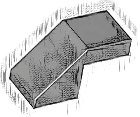 Slope 45 2 x 1 with Cutout without Stud