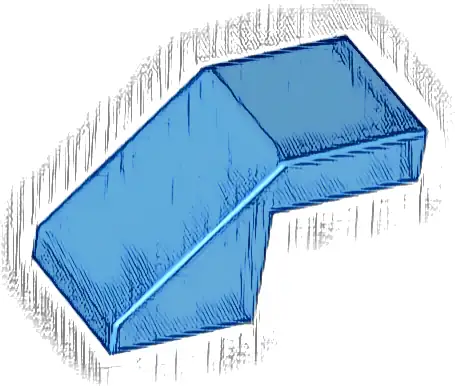 Slope 45 2 x 1 with Cutout without Stud