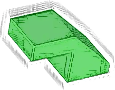 Slope 45 2 x 1 with Cutout without Stud