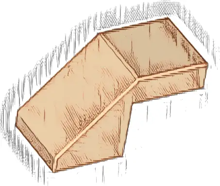 Slope 45 2 x 1 with Cutout without Stud
