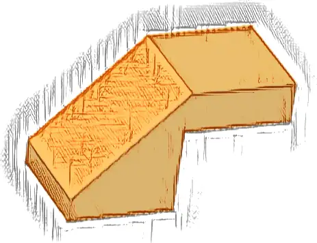 Slope 45 2 x 1 with Cutout without Stud