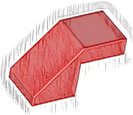 Slope 45 2 x 1 with Cutout without Stud