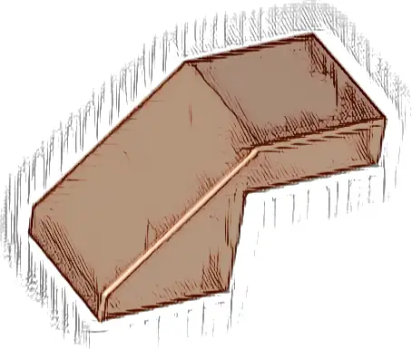 Slope 45 2 x 1 with Cutout without Stud