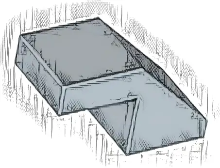 Slope 45 2 x 1 with Cutout without Stud