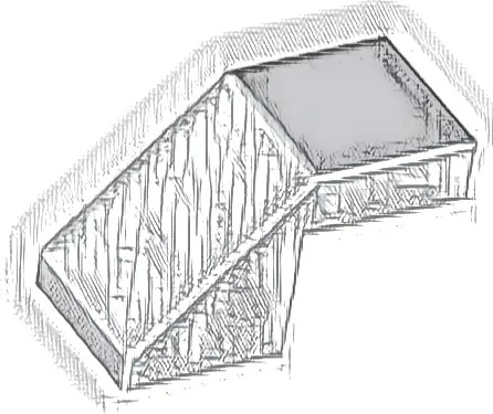 Slope 45 2 x 1 with Cutout without Stud
