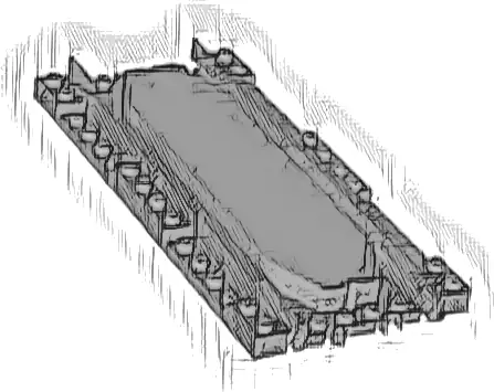 Train, Track Plastic (RC Trains) Straight with Smooth Raised Center Crossing